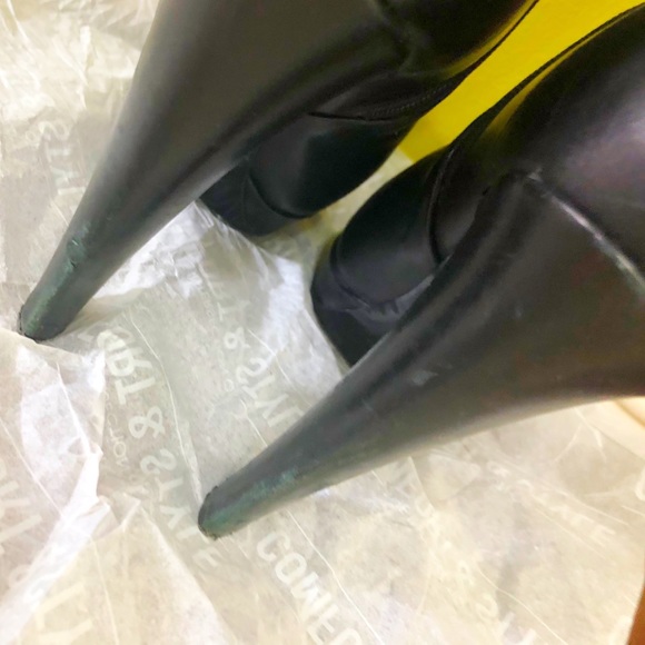 Calvin Klein Black Leather Knee HIgh Boots - Picture 4 of 5